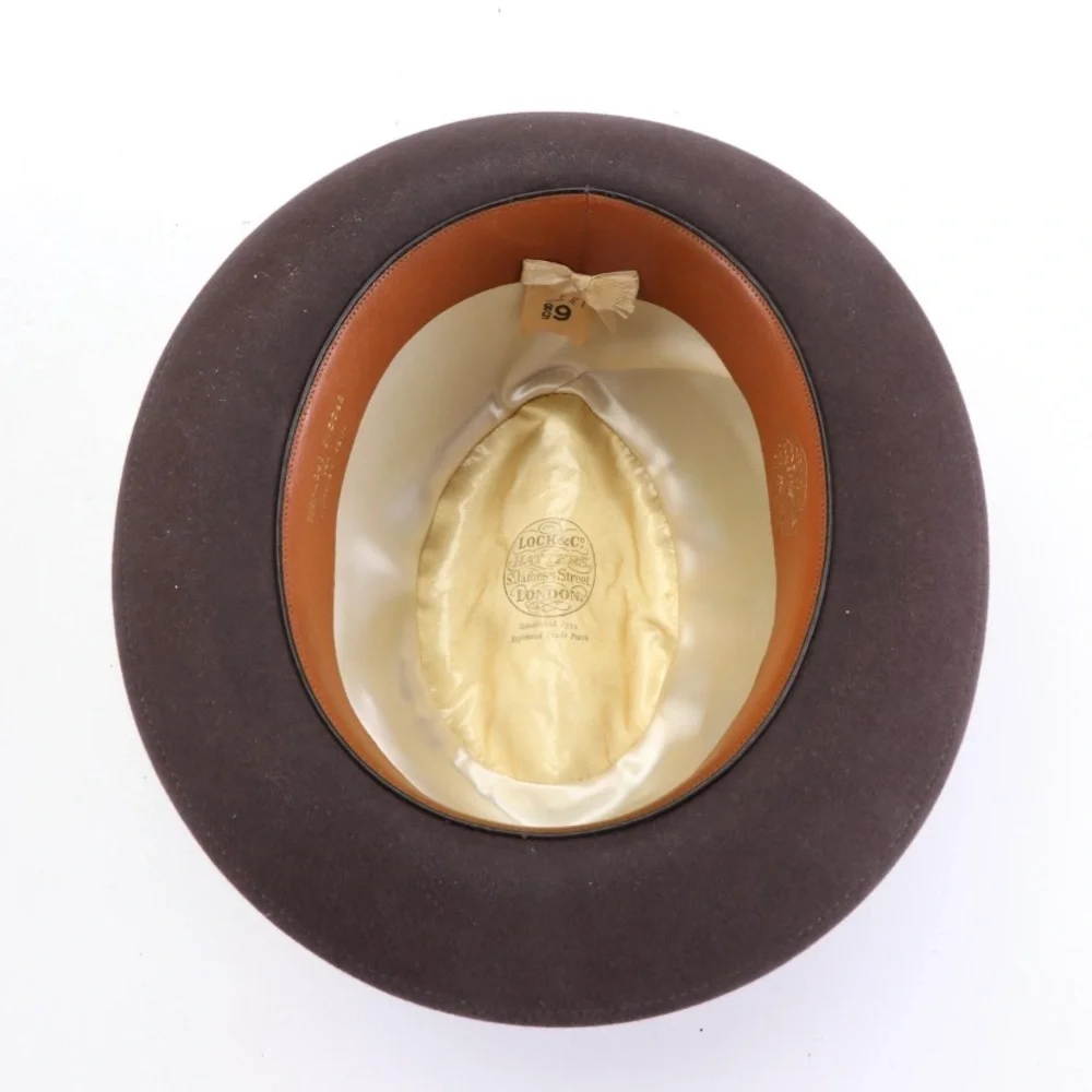 Vintage Lock & CO. Hatters Brown Felt Trilby Hat With Box - Picture 4 of 7